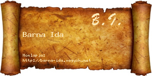 Barna Ida névjegykártya
